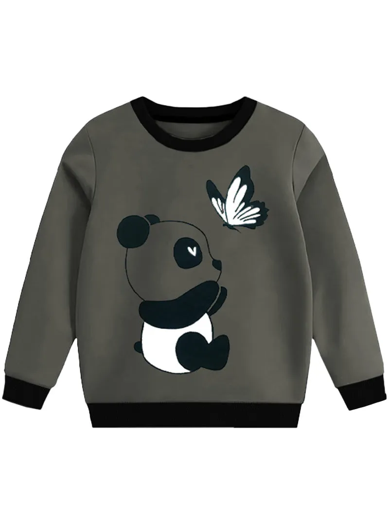 Sweatshirt - Butterfly & Panda Print